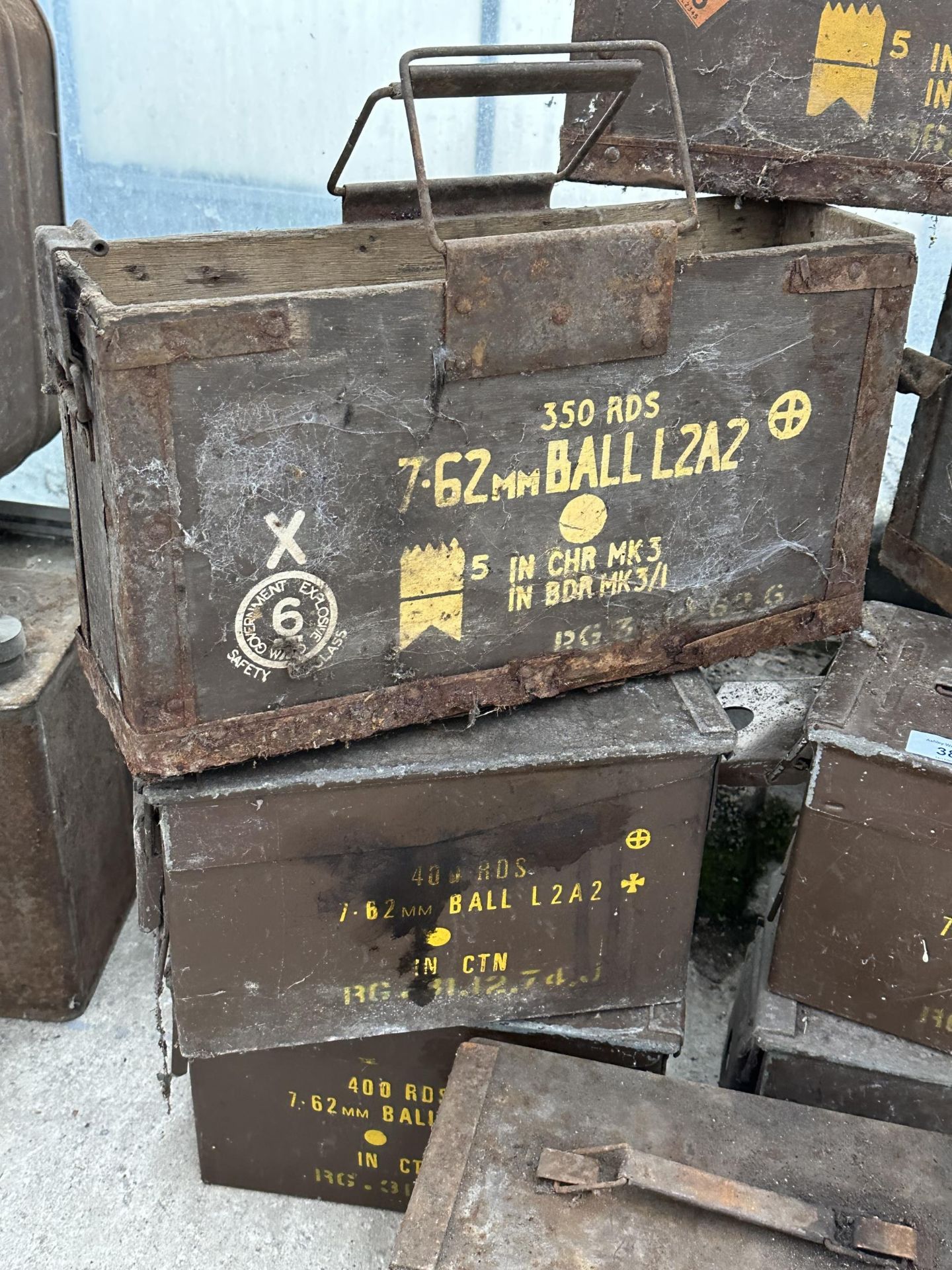 EIGHT VARIOUS MILITARY AMMO BOXES NO VAT - Image 2 of 4