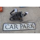 IWATA COMPRESSOR AND CAR PARK SIGN NO VAT