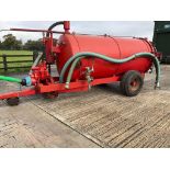 900 GALLON SLURRY TANKER IN GOOD WORKING ORDER WITH 4 PIPES + VAT