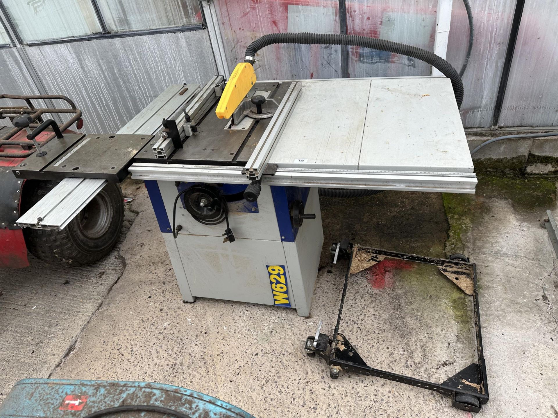A CHARNWOOD TABLE SAW WITH REMOVABLE TROLLEY BASE - NO VAT