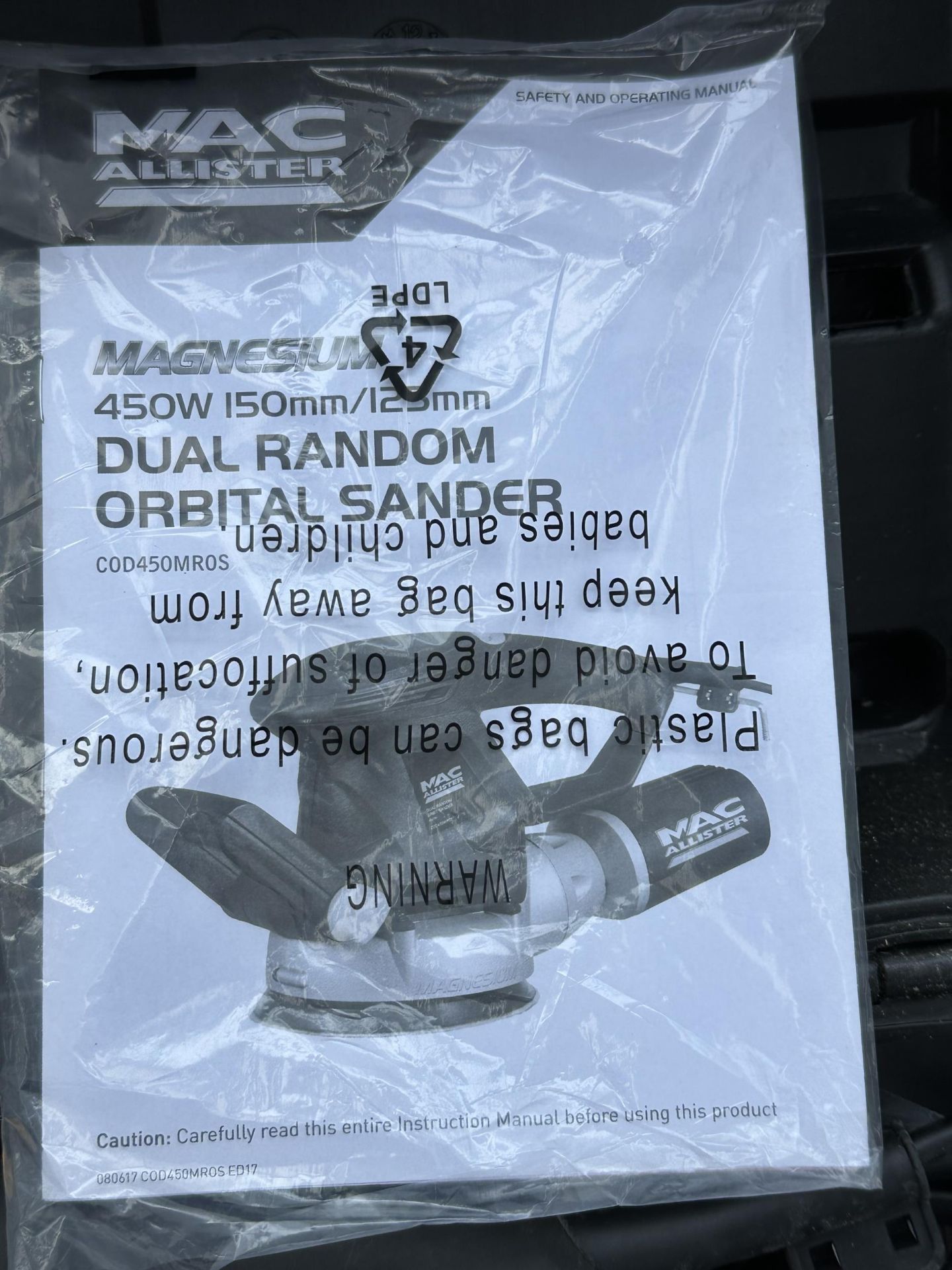 A BOXED MACALLISTER DUAL RANDOM ORBITAL SANDER NO VAT - Image 2 of 4