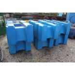 6 BLUE BARRIERS NO VAT