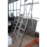 SET OF 3 ALUMINIUM STEP LADDERS NO VAT