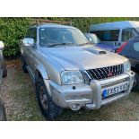 MITSUBISHI L200 WARRIOR, 4 DOORS, MANUAL, DIESEL, COLOUR SILVER REGISTRATION EX53VAO (2003) SOLD