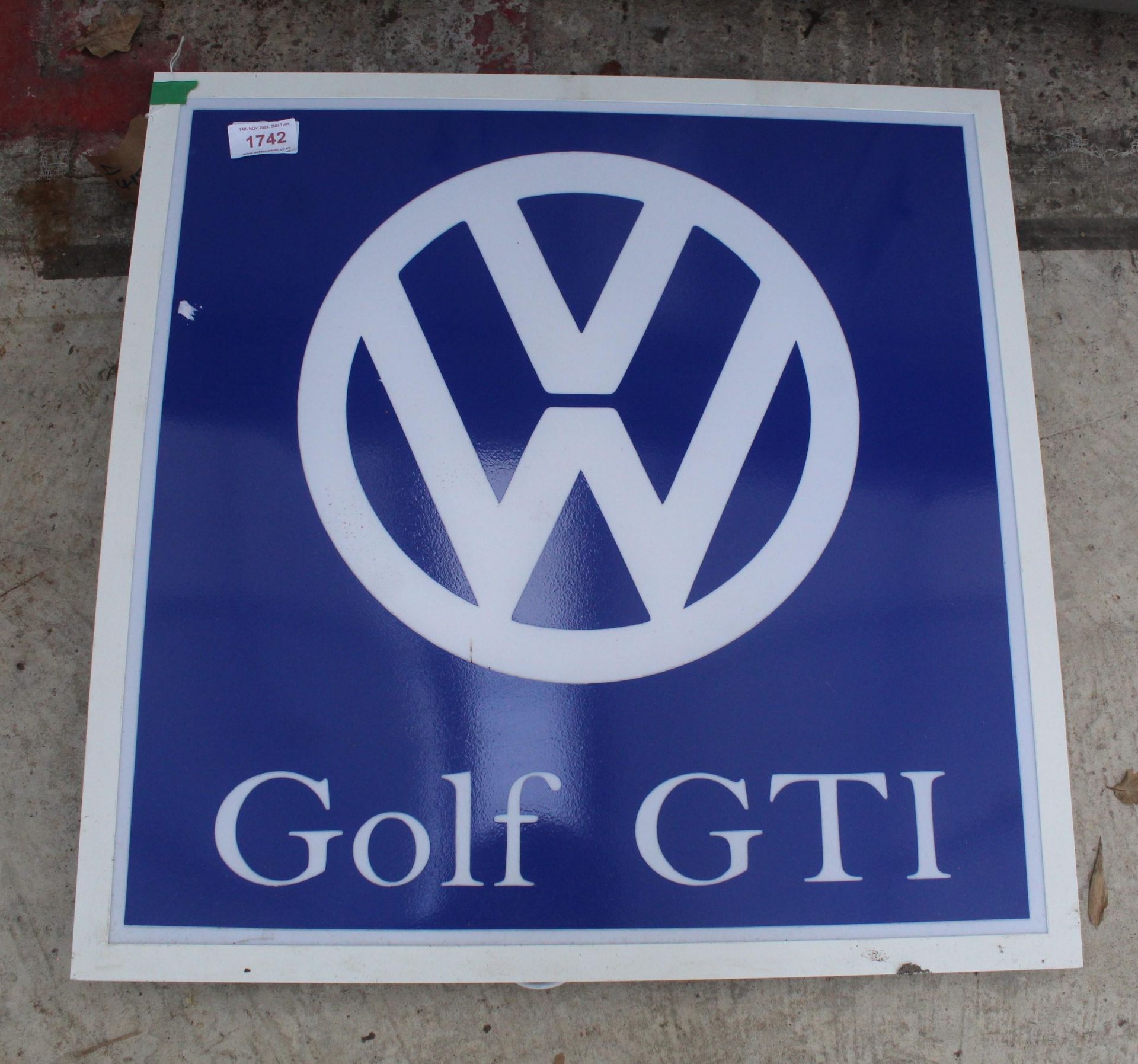 VW GOLF GTI LED SIGN (WORKING) NO VAT