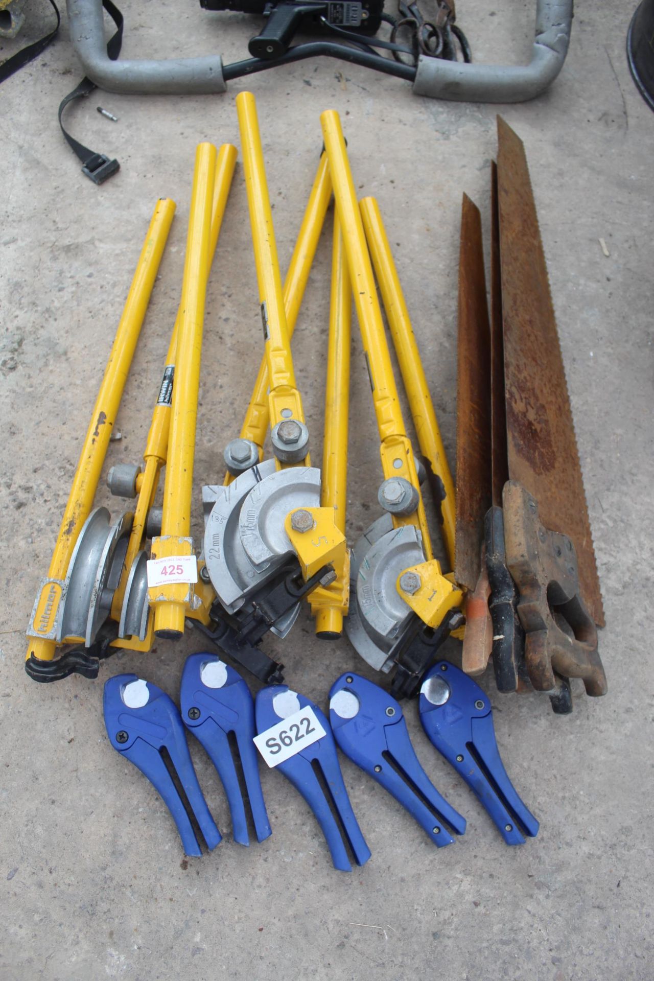 QUANTITY OF PIPE BENDERS AND SAW CUTS NO VAT