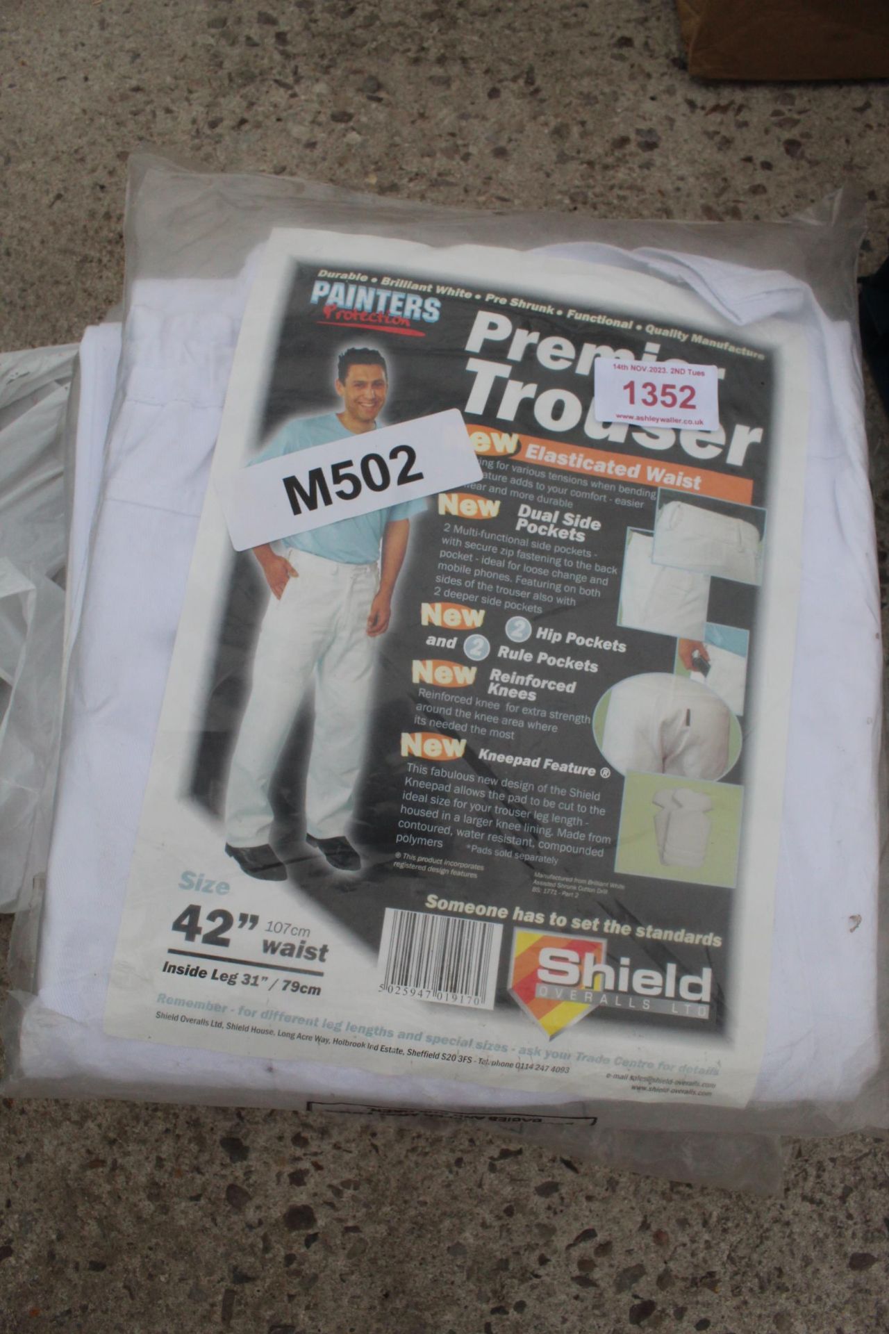 3 PAIRS SHIELD PAINTERS TROUSERS SIZE 42 NO VAT