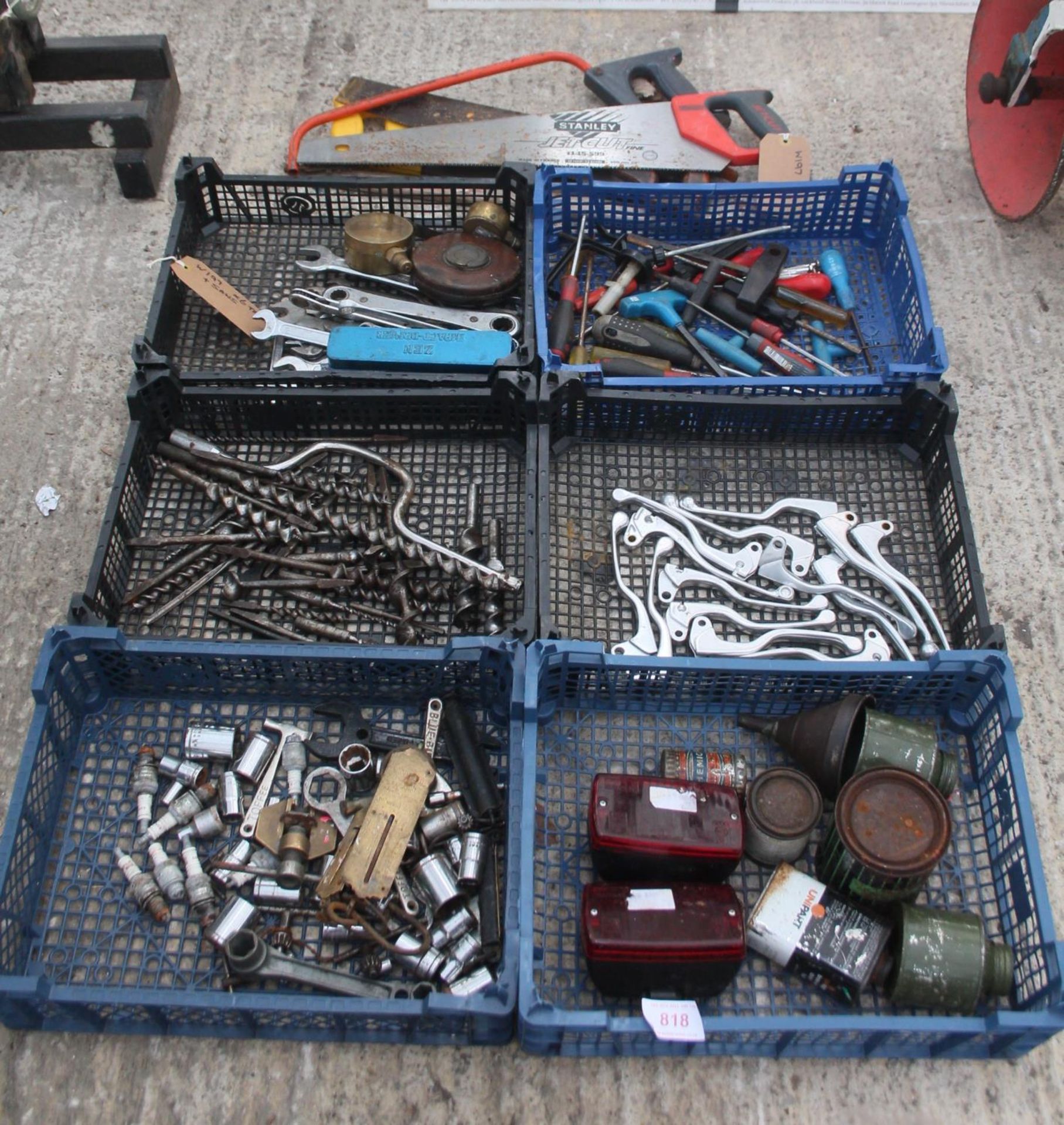 6 TRAYS OF ASSORTED TOOLS AND JUMBLE NO VAT