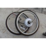 2 WHEELS FOR ELECTRIC BIKE (WORKING) NO VAT