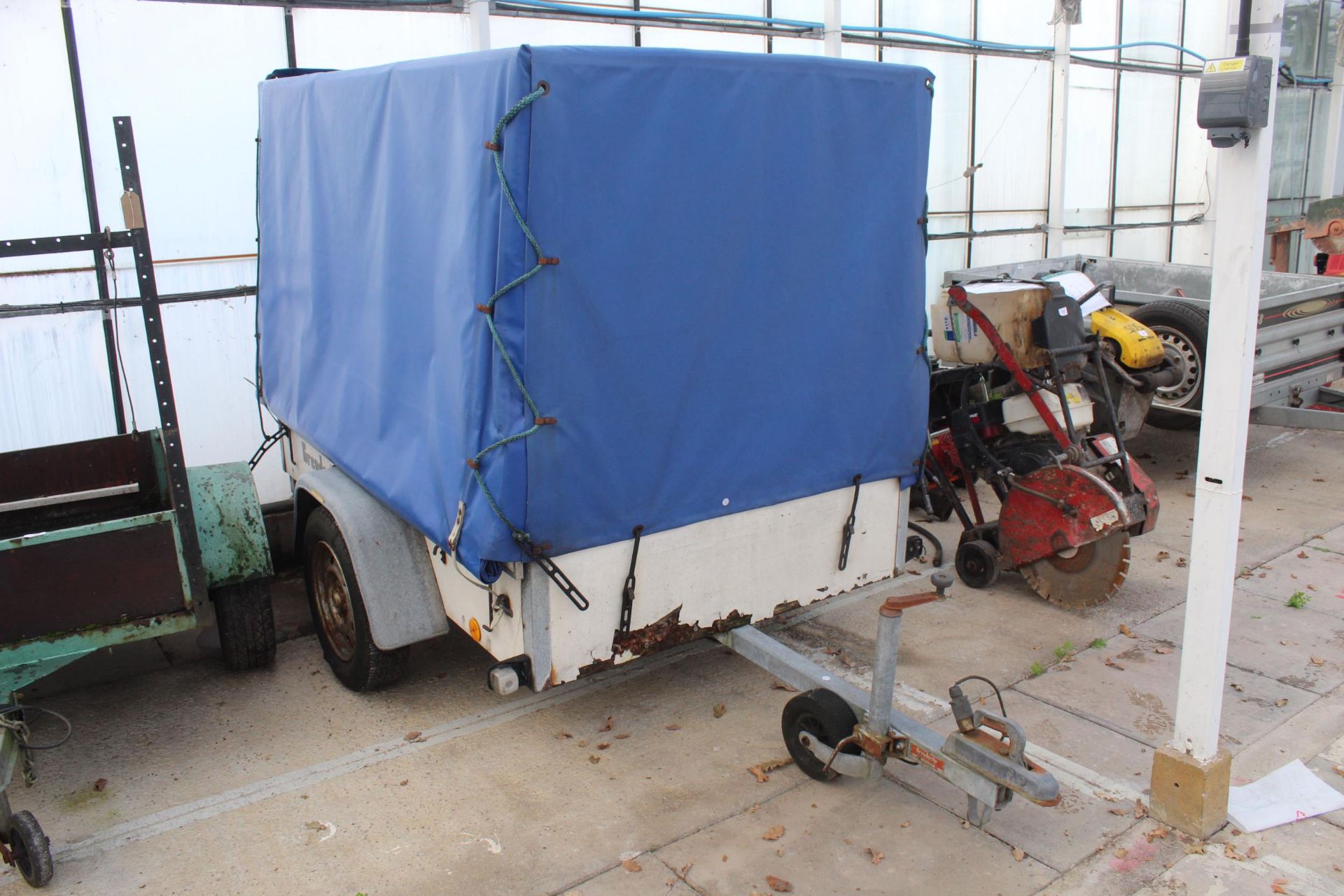 A BRENDERUP CAMP TRAILER WITH SPARE WHEELS AND TYRES NO VAT