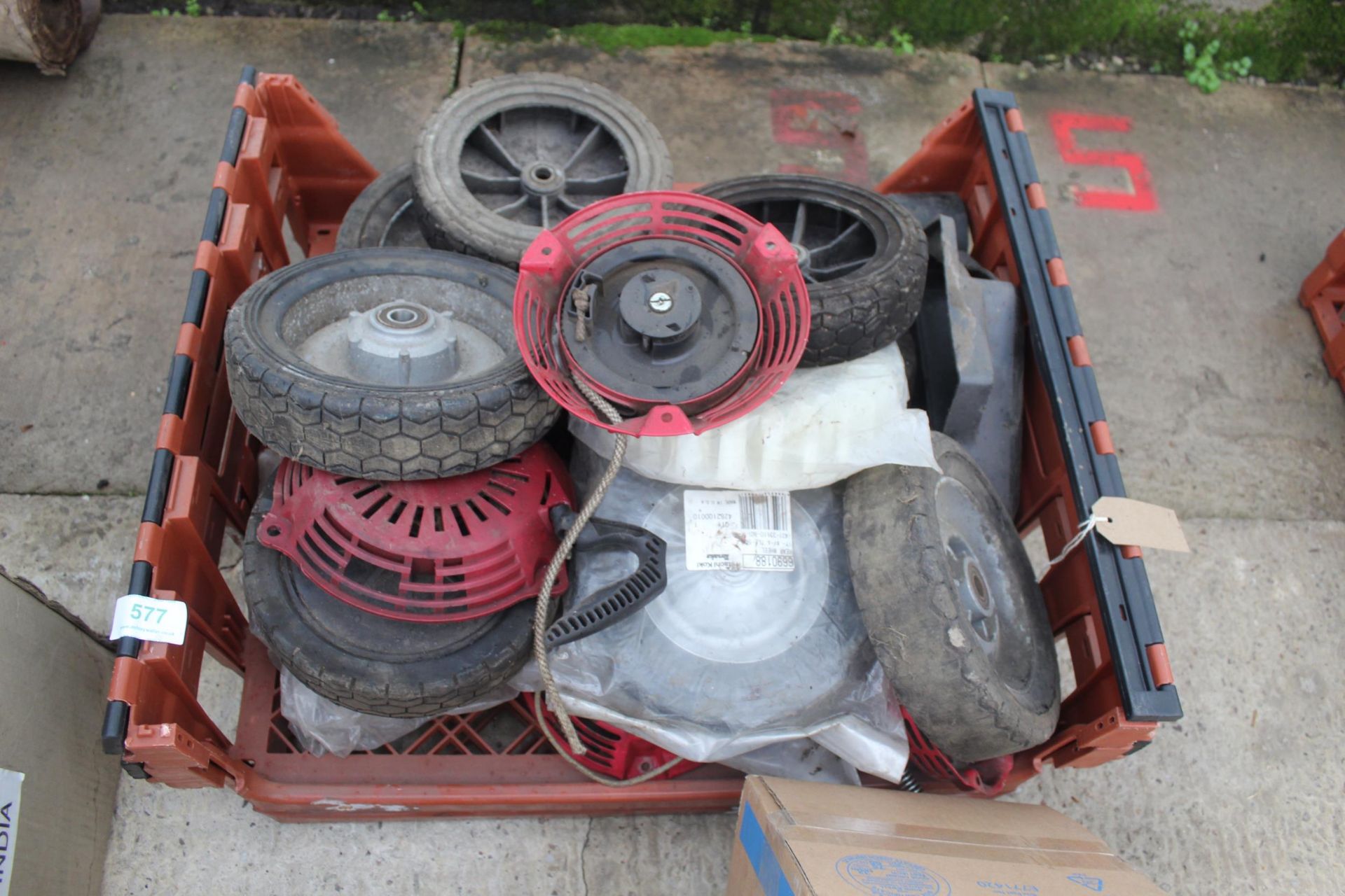 BOX OF HONDA ROLLER MOWER SPARES NO VAT