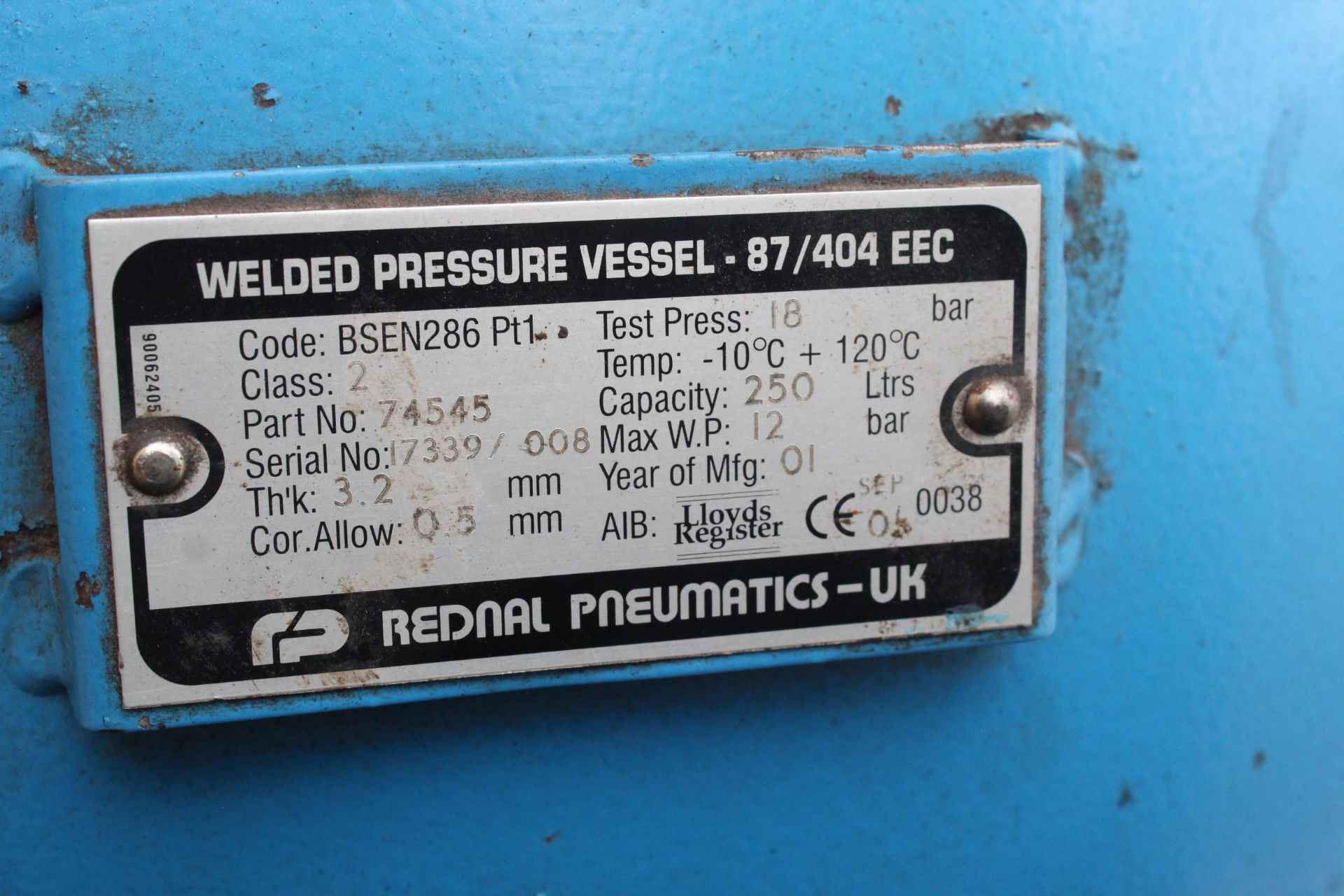 A COMPAIR VO5 COMPRESSOR 3 PHASE 350 NO VAT - Image 4 of 5