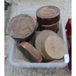 BOX OF VARIOUS WOOD FOR TURNING NO VAT