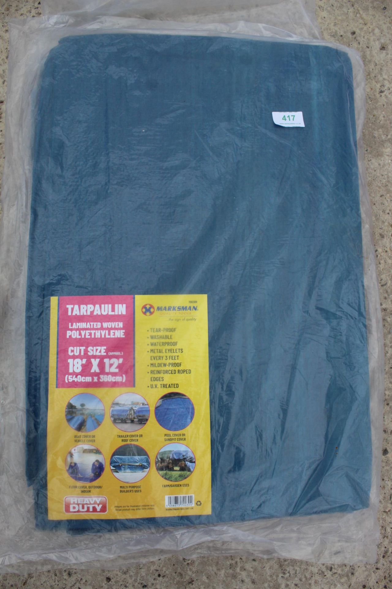 2 TARPAULINS 18' X 12' + VAT