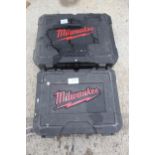 2 MILWAUKEE TOOL BOX NO VAT