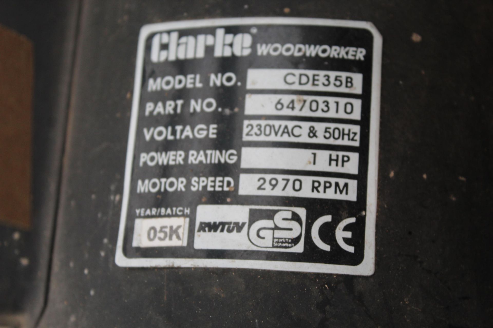 CLARKE WOOD WORKER DUST EXTRACTOR NO VAT - Image 4 of 4