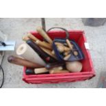 LARGE QUANTITY OF WOOD TURNING TOOLS AND BOX NO VAT