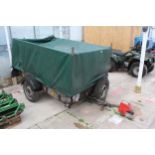 IFOR WILLIAMS P6E TRAILER WITH FITTED GREEN COVER & BULLDOG HITCH LOCK - COMPLETE WITH TWO KEYS ( IN