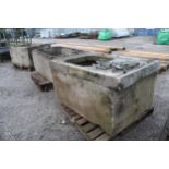 3 MANHOLE RINGS 2' HIGH 4'5" LONG 3' WIDE WITH ONE LID + VAT