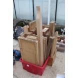 BOX OF OAK LENGTHS, BOX OF OAK AND REDWOOD LENGTHS NO VAT