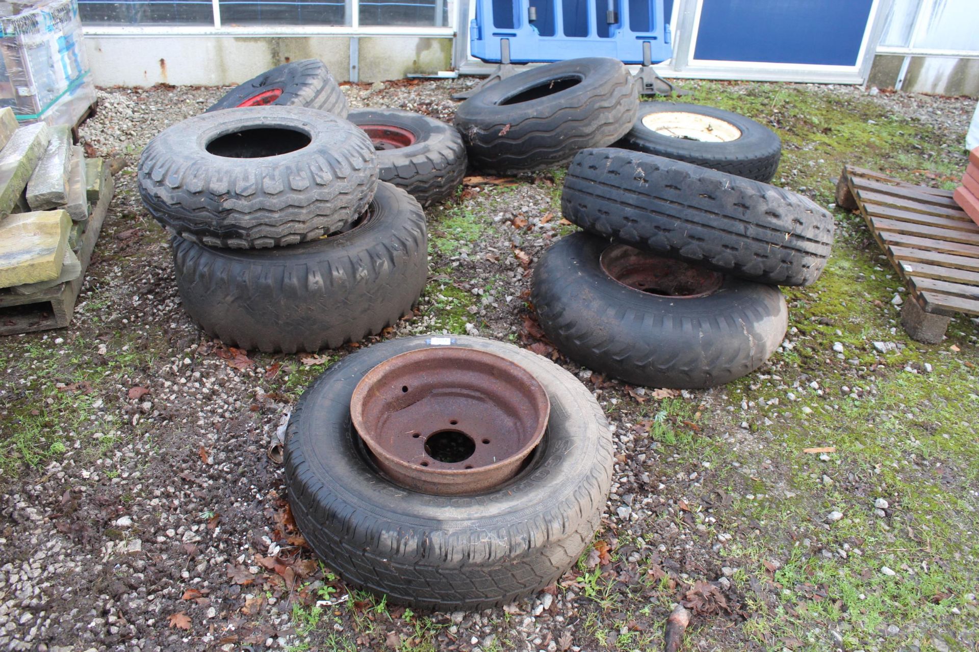 9 VARIOUS WHEELS AND TYRES NO VAT