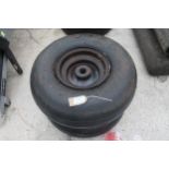 2 STEEL WHEELS/TYRES (WORKING) NO VAT