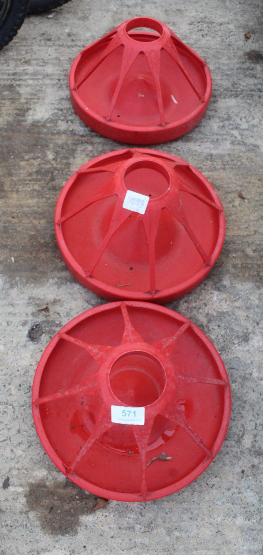 3 CHICKEN FEEDERS NO VAT