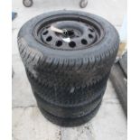 4 STEELS AND TYRES (WORKING) NO VAT