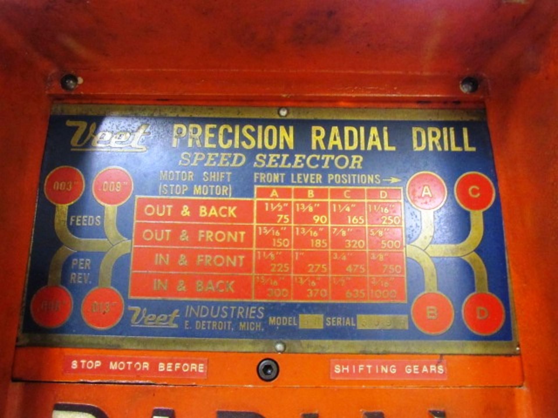 Veet Model 3R Radial Bor-Drill - Image 3 of 7