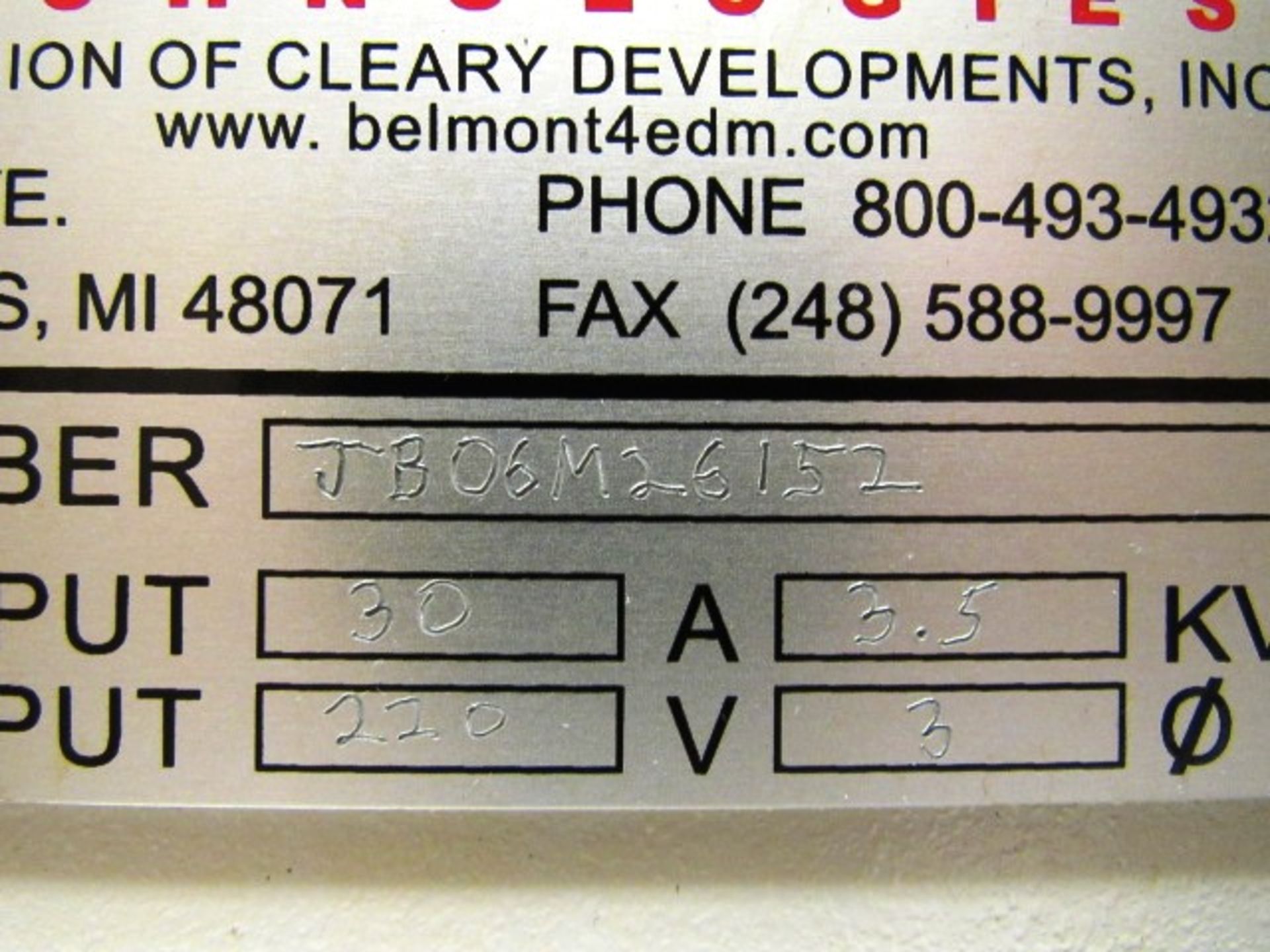 Belmont Technologies/Maxicut Maxsee M-26 EDM Drill - Image 8 of 8
