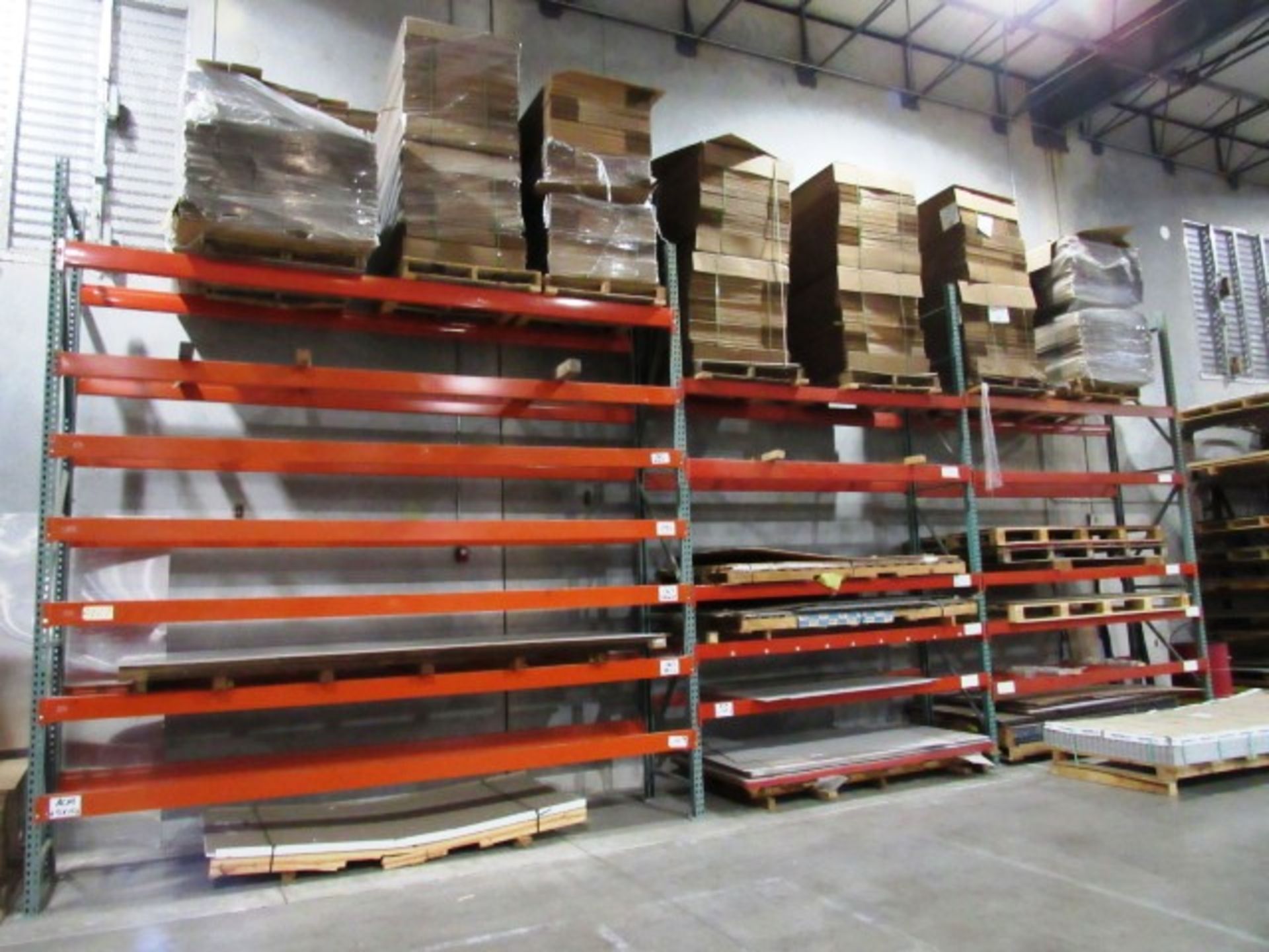 3 Sections of Pallet Racking (no material)