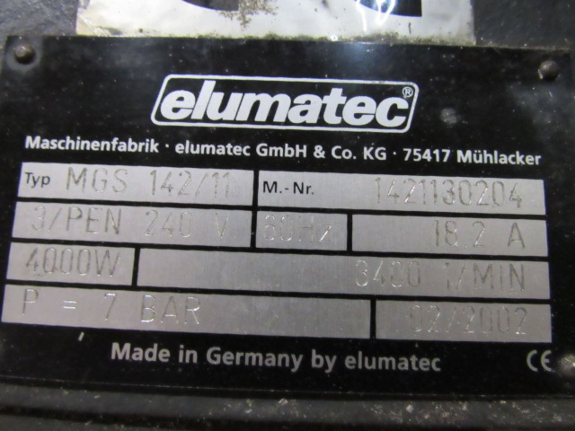 Elumatec Model MGS 142/11 Automatic Mitre Cutting Aluminum Saw - Image 8 of 8