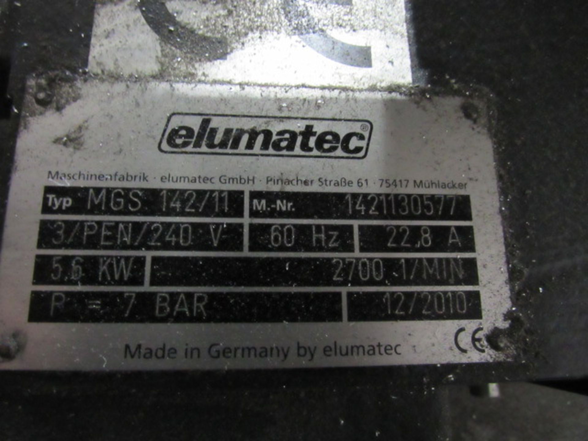 Elumatec Model MGS 142/11 Automatic Mitre Cutting Aluminum Saw - Image 8 of 12