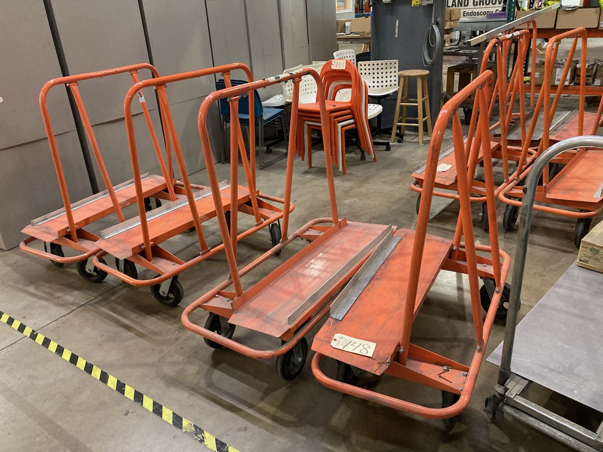 (4) Portable A Frame Carts