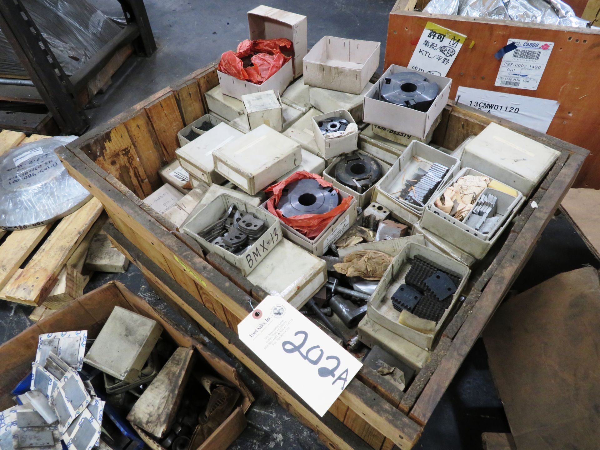 Crate of Assorted Lathe Milling Cutters & Tooling, Some Carbide, Some New in Box