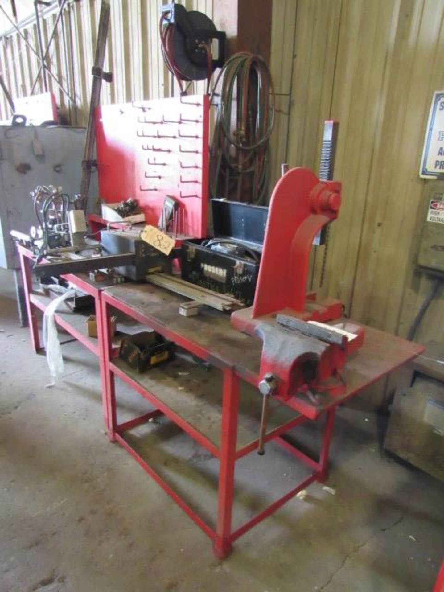 Workbench with Arbor Press & Vise