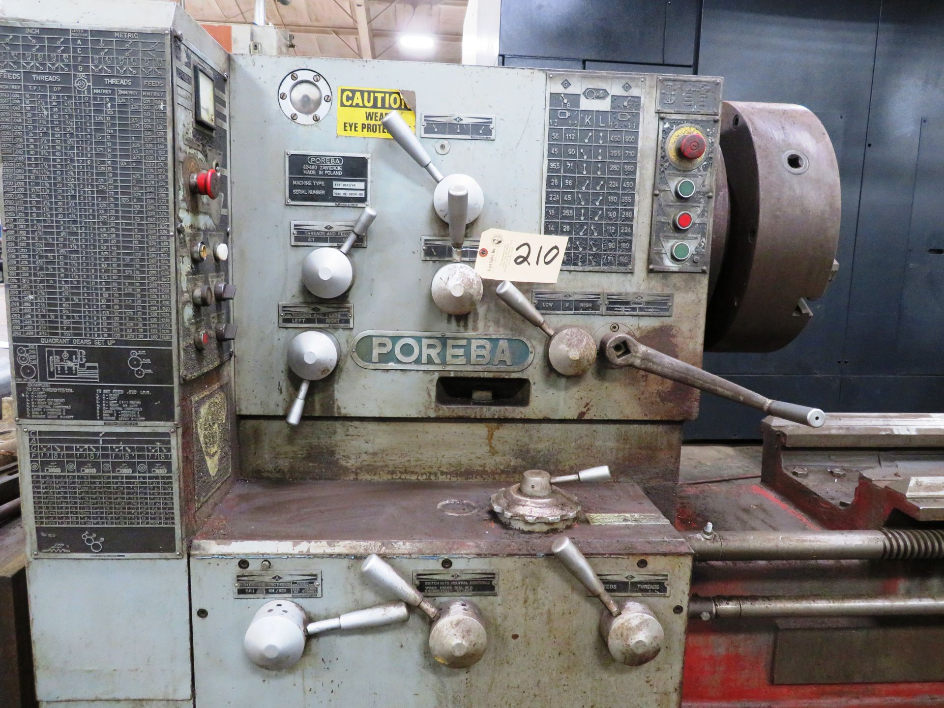 Poreba 37'' Swing x 167'' Center Distance TPK-90A1/4M Gap Bed Lathe - Image 3 of 8