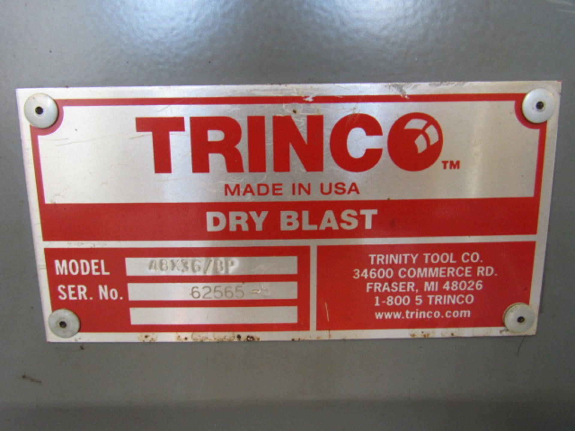 Trinco 48” x 36” / BP Dry Blast Cabinet - Bild 4 aus 5