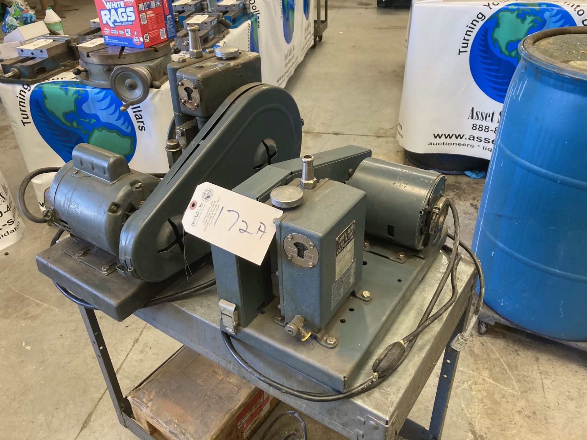 (2) Welch Duo-Seal Vacuum Pumps with Cart