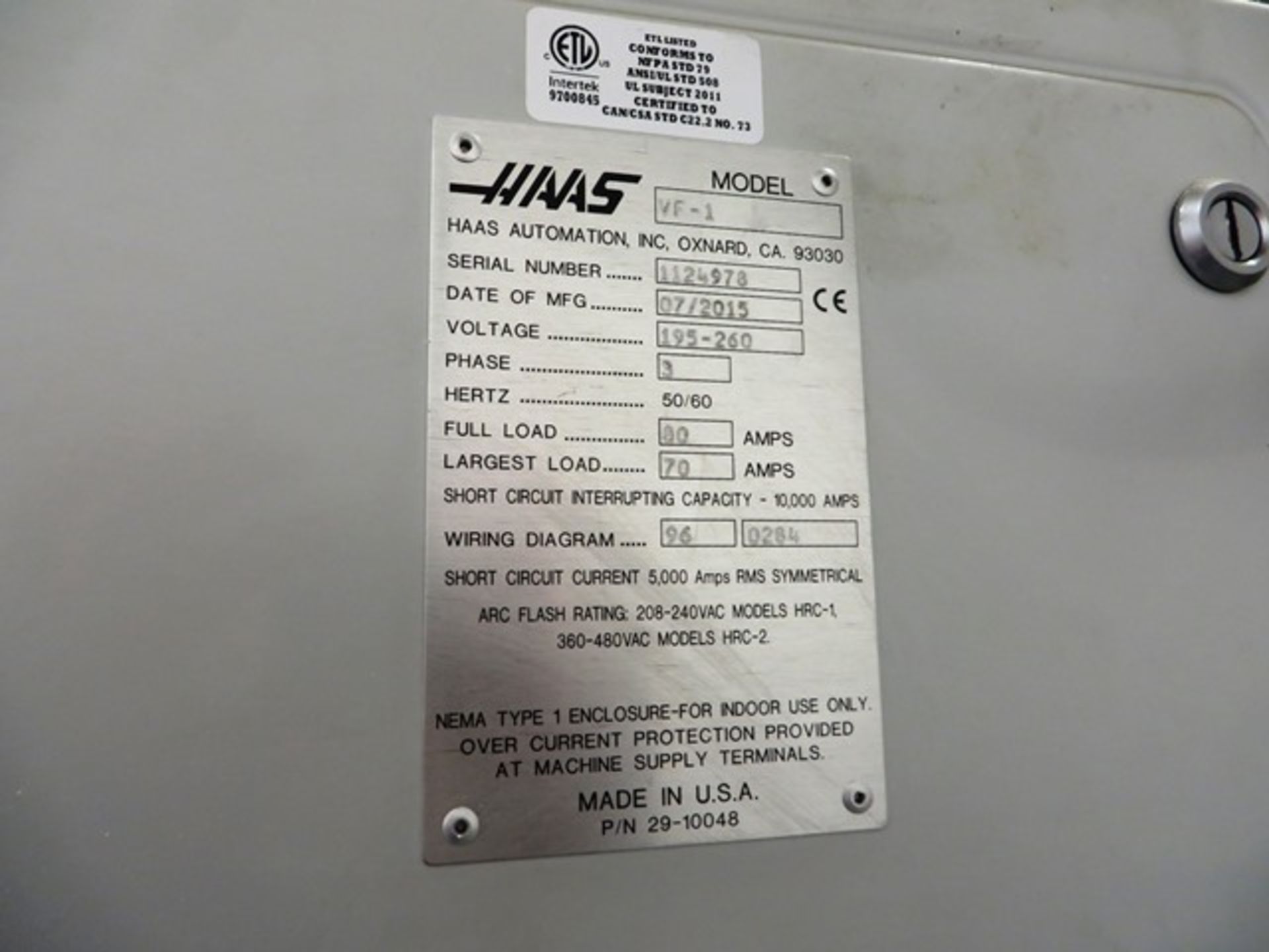 HAAS VF1 CNC Vertical Machining Center - Image 7 of 7