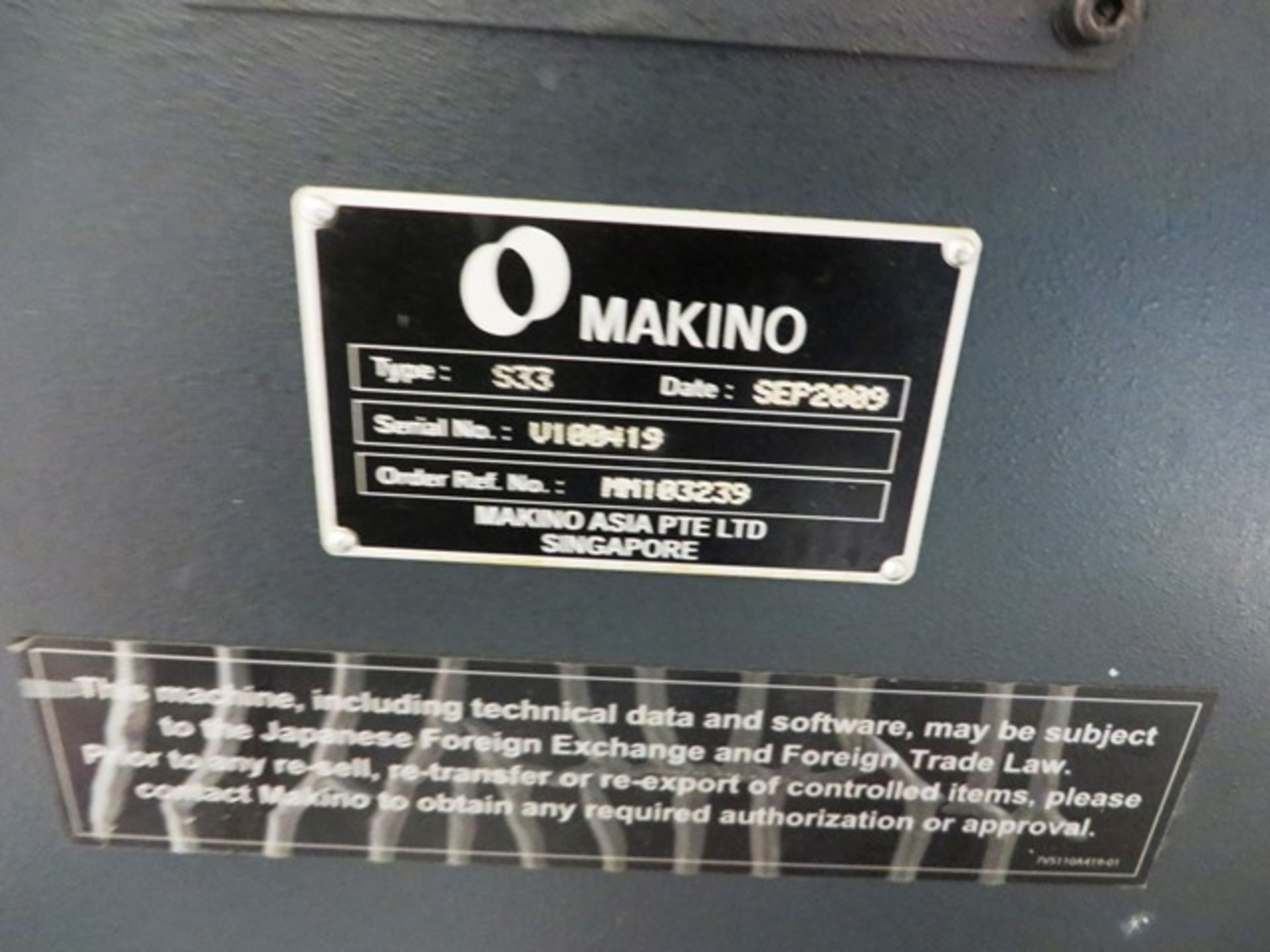 MAKINO S33 CNC High Speed Vertical Machining Center - Image 5 of 5