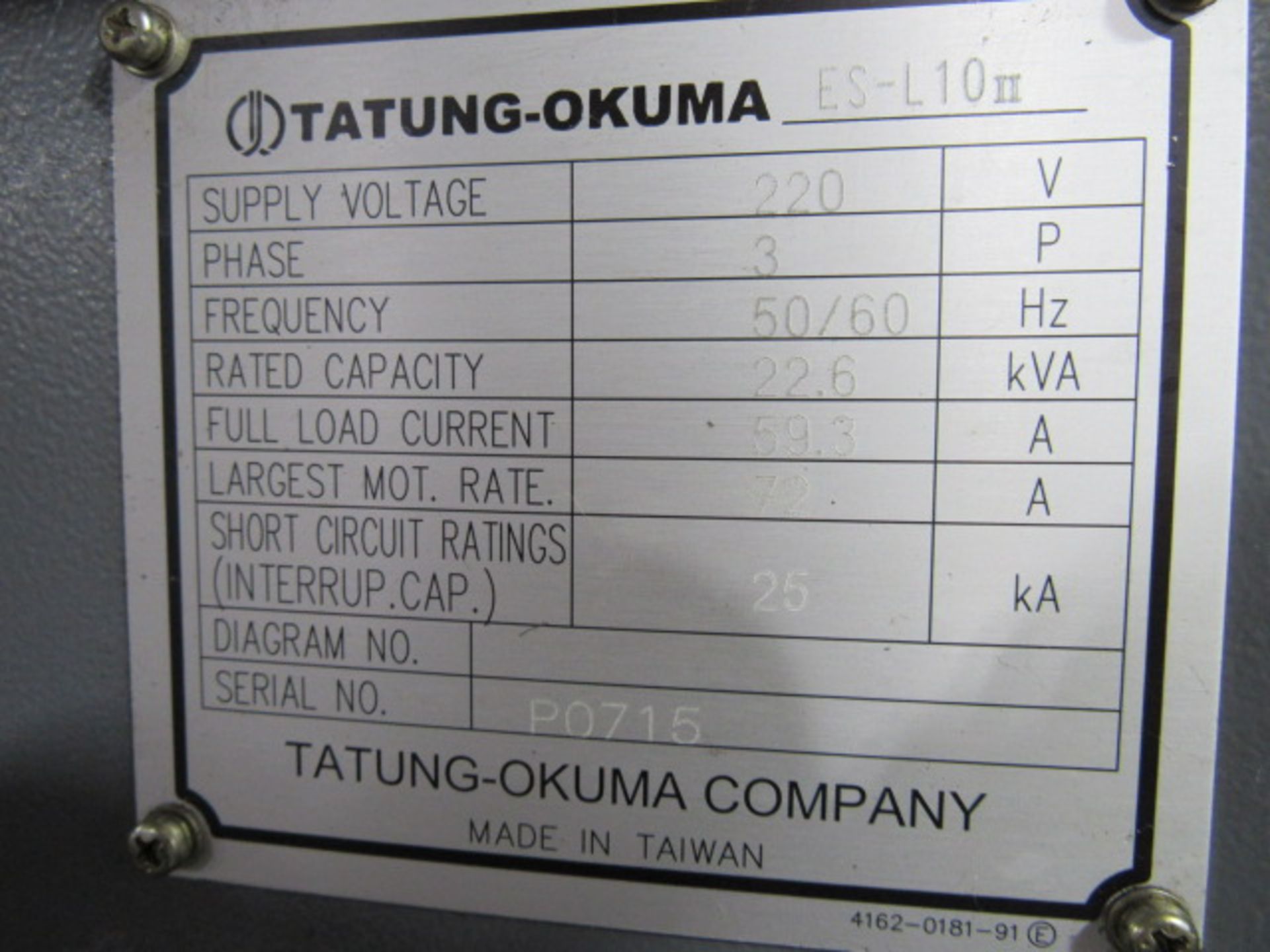 Okuma Heritage ES-L10II CNC Turning Center - Bild 7 aus 7