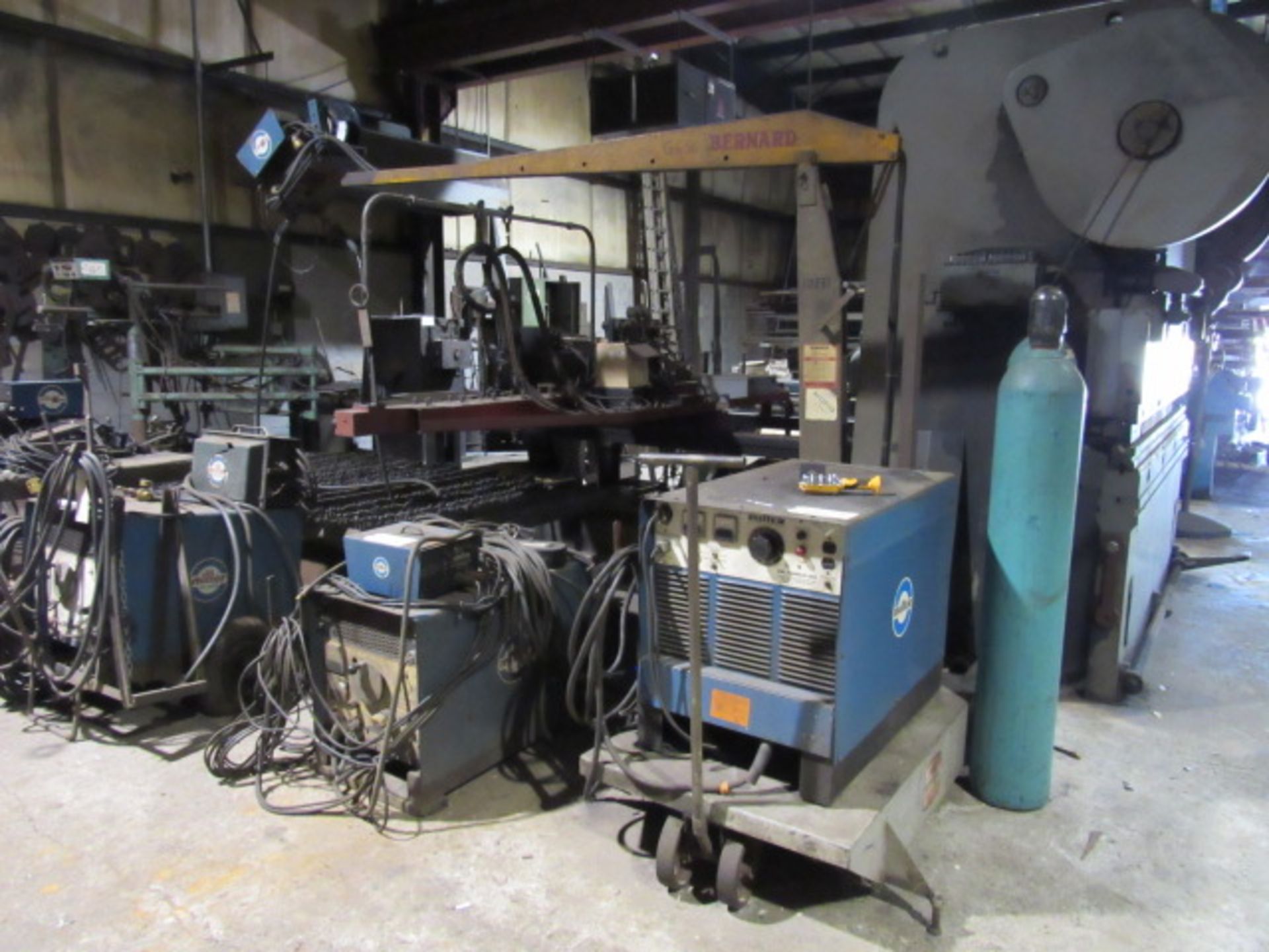 Miller Deltaweld 450 Welder with Bernard Jib & 10A Wire Feeder, sn:JC614474