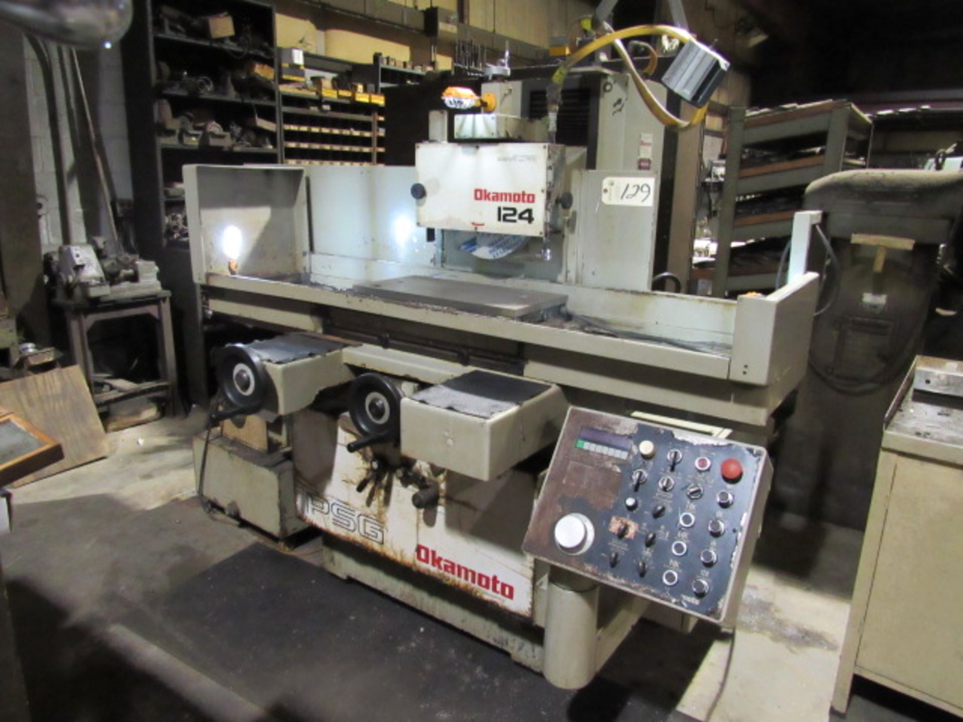 Okamoto ACC-124DX Hydraulic Surface Grinder with 12'' x 24'' Electro-Magnetic Magnetic Chuck,