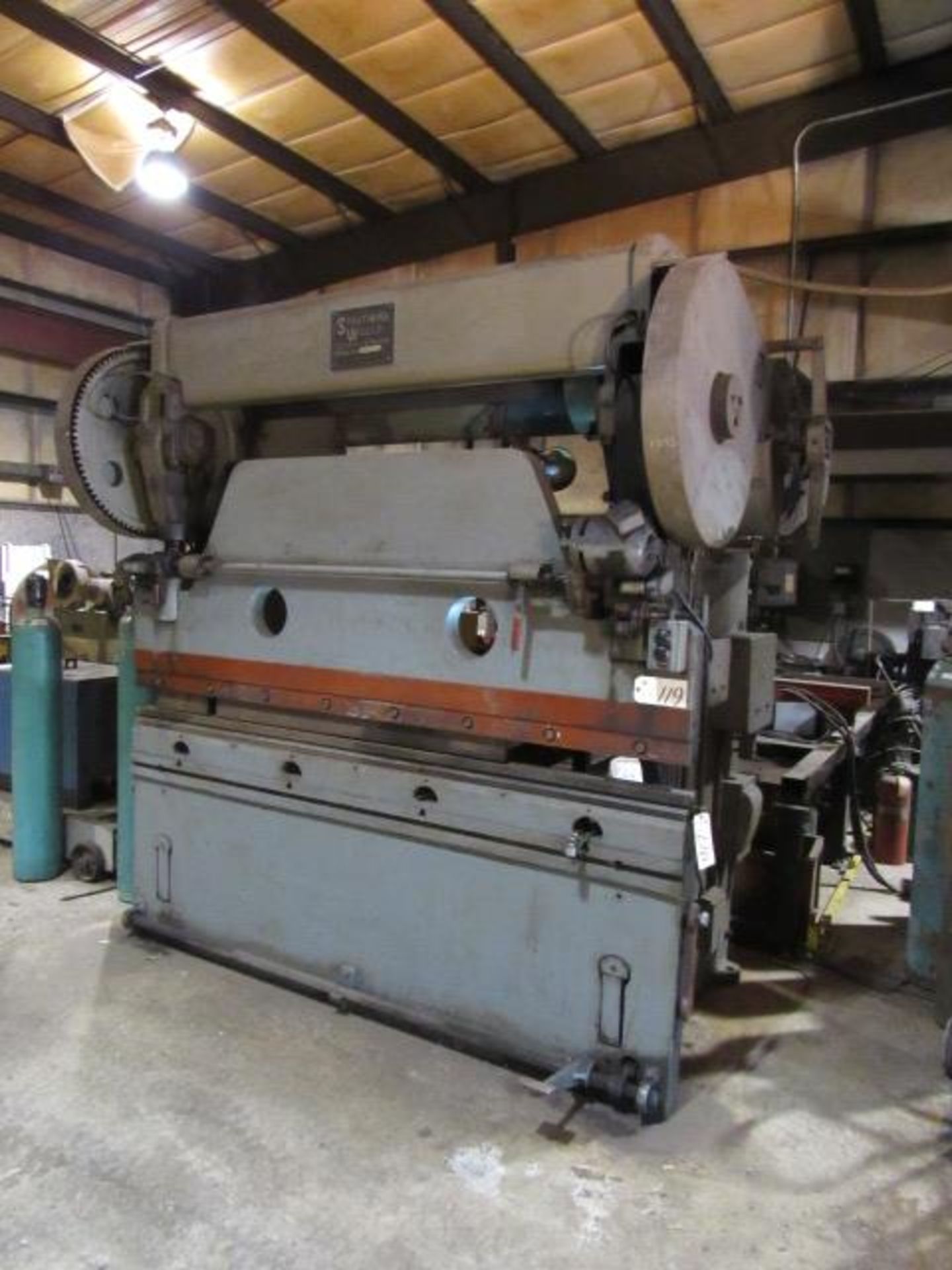 Struthers Wells 130 Ton Mechanical Press Brake with 8' W x Approx. 1/4'' Capacity, Foot Pedal, - Image 2 of 8