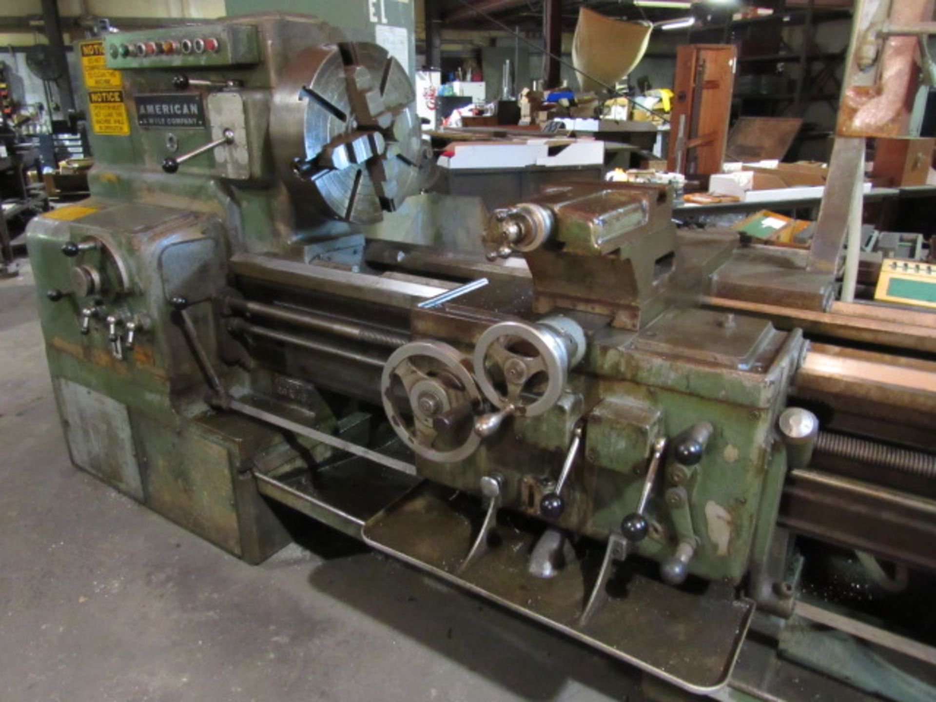 American 24'' Swing x 78'' Centers Engine Lathe with 20'' 4-Jaw Chuck, Spindle Speeds to 1000 RPM, - Image 5 of 8