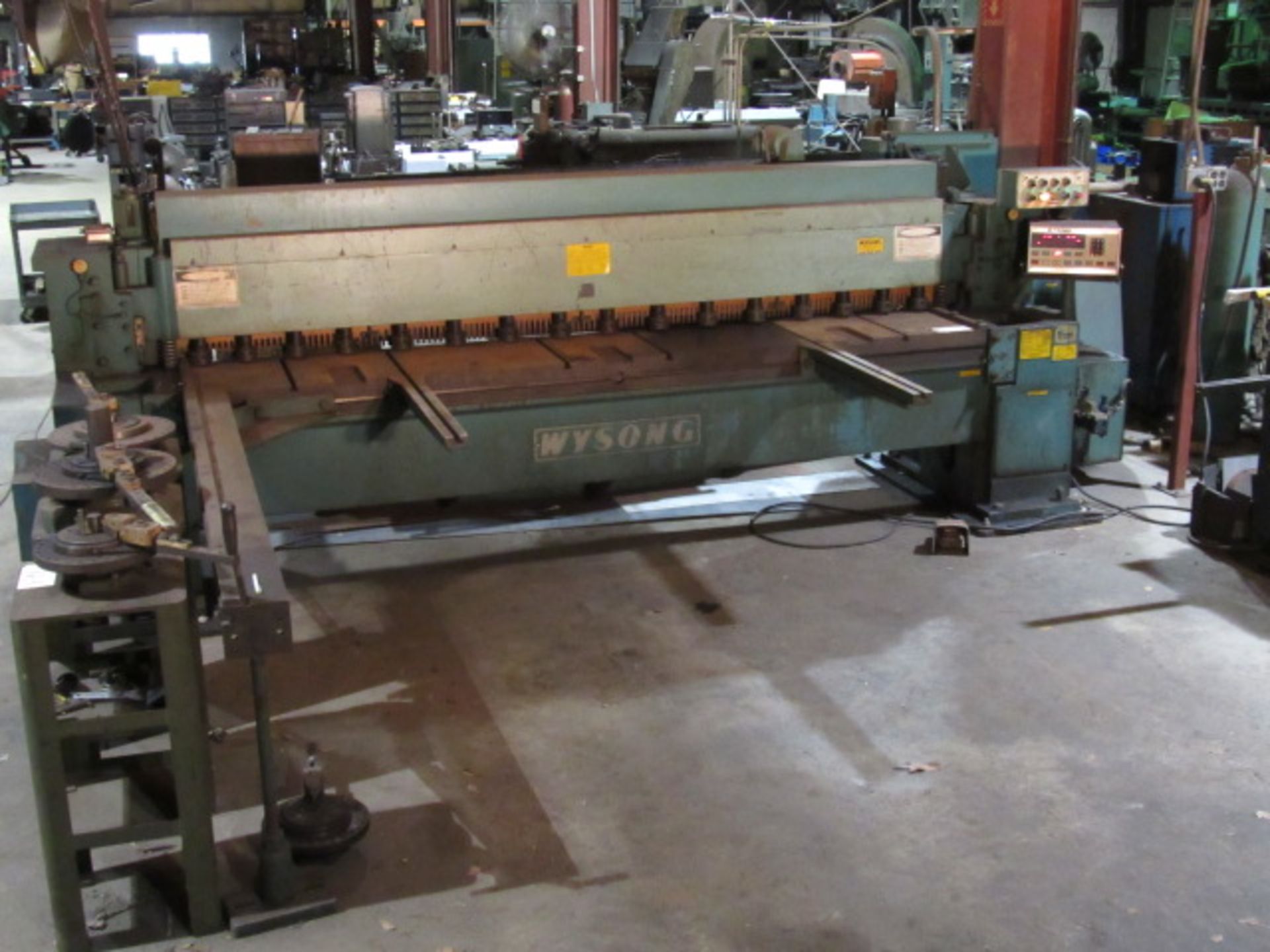 Wysong 1/4'' x 10' Squaring Shear, Model 1025 with Programmable Backgauge, Left Hand Squaring Arm,