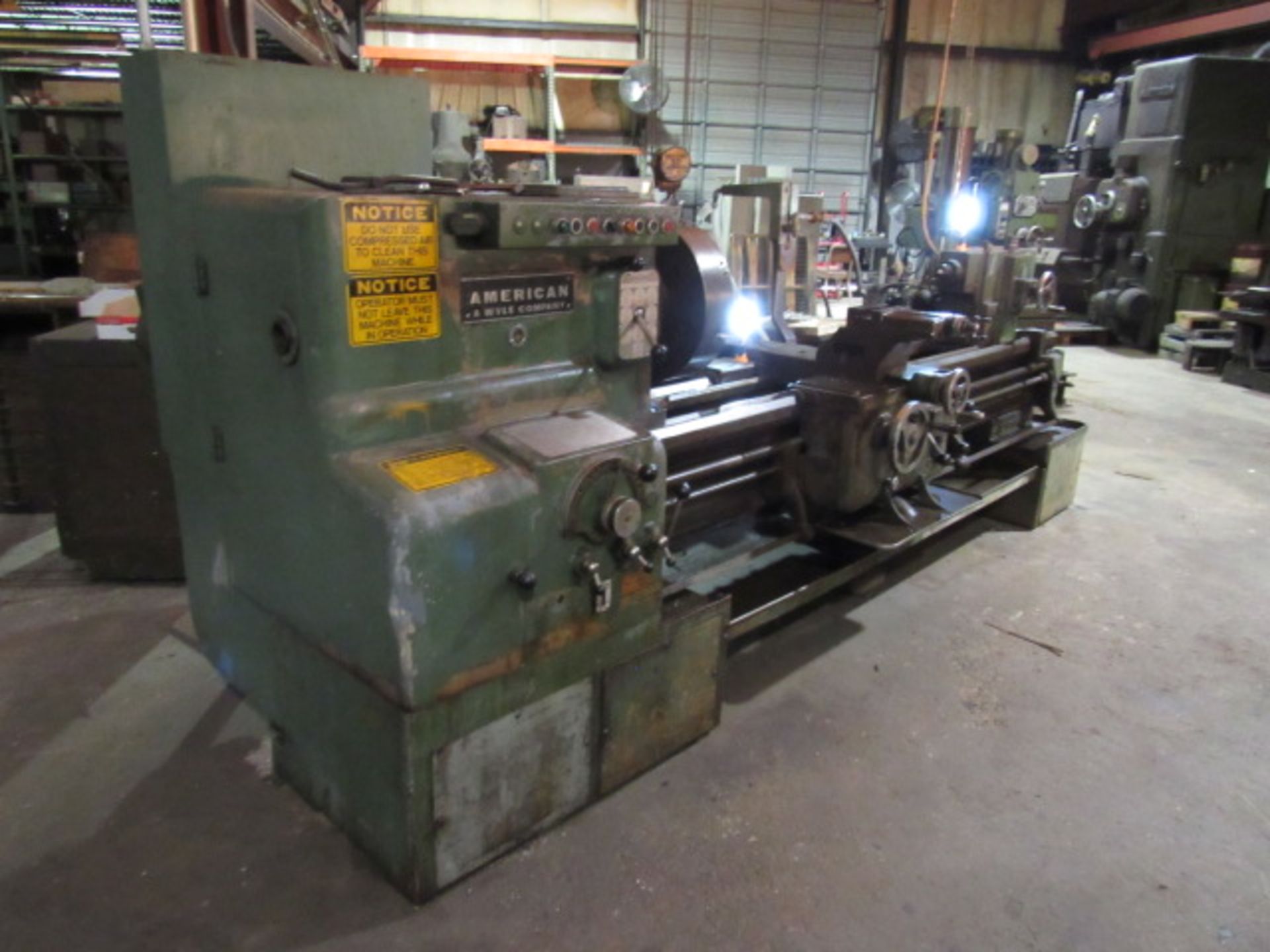 American 24'' Swing x 78'' Centers Engine Lathe with 20'' 4-Jaw Chuck, Spindle Speeds to 1000 RPM, - Image 7 of 8