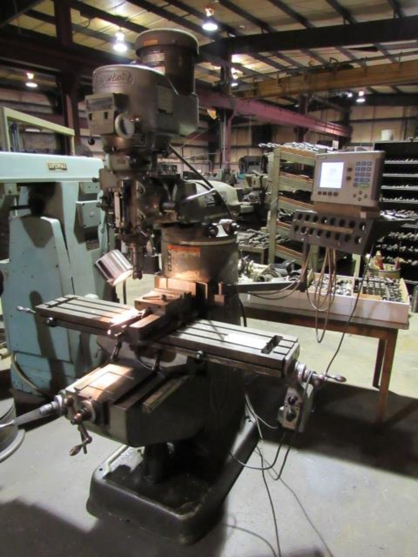 Bridgeport Variable Speed Knee Mill with Power Feed Table, DRO's, sn:96758