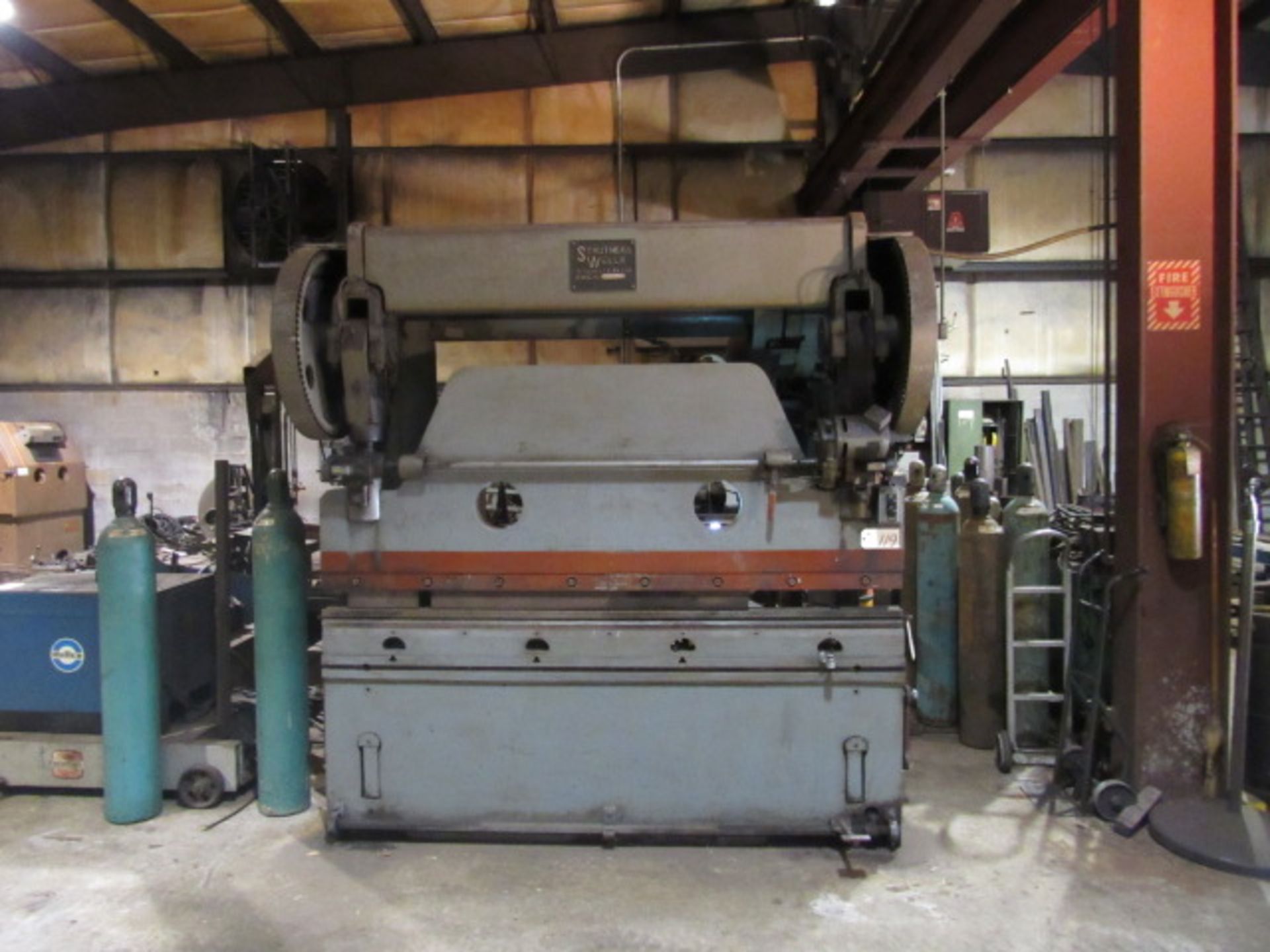 Struthers Wells 130 Ton Mechanical Press Brake with 8' W x Approx. 1/4'' Capacity, Foot Pedal,